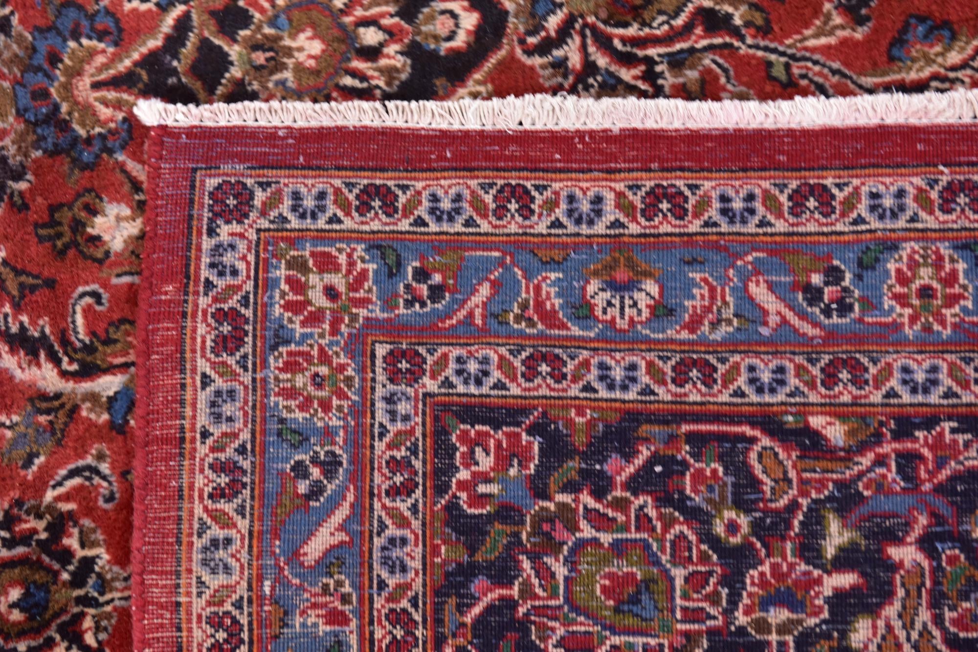 9' 7 x 12' 10 Hand Knotted Mashad Persian Wool Rug