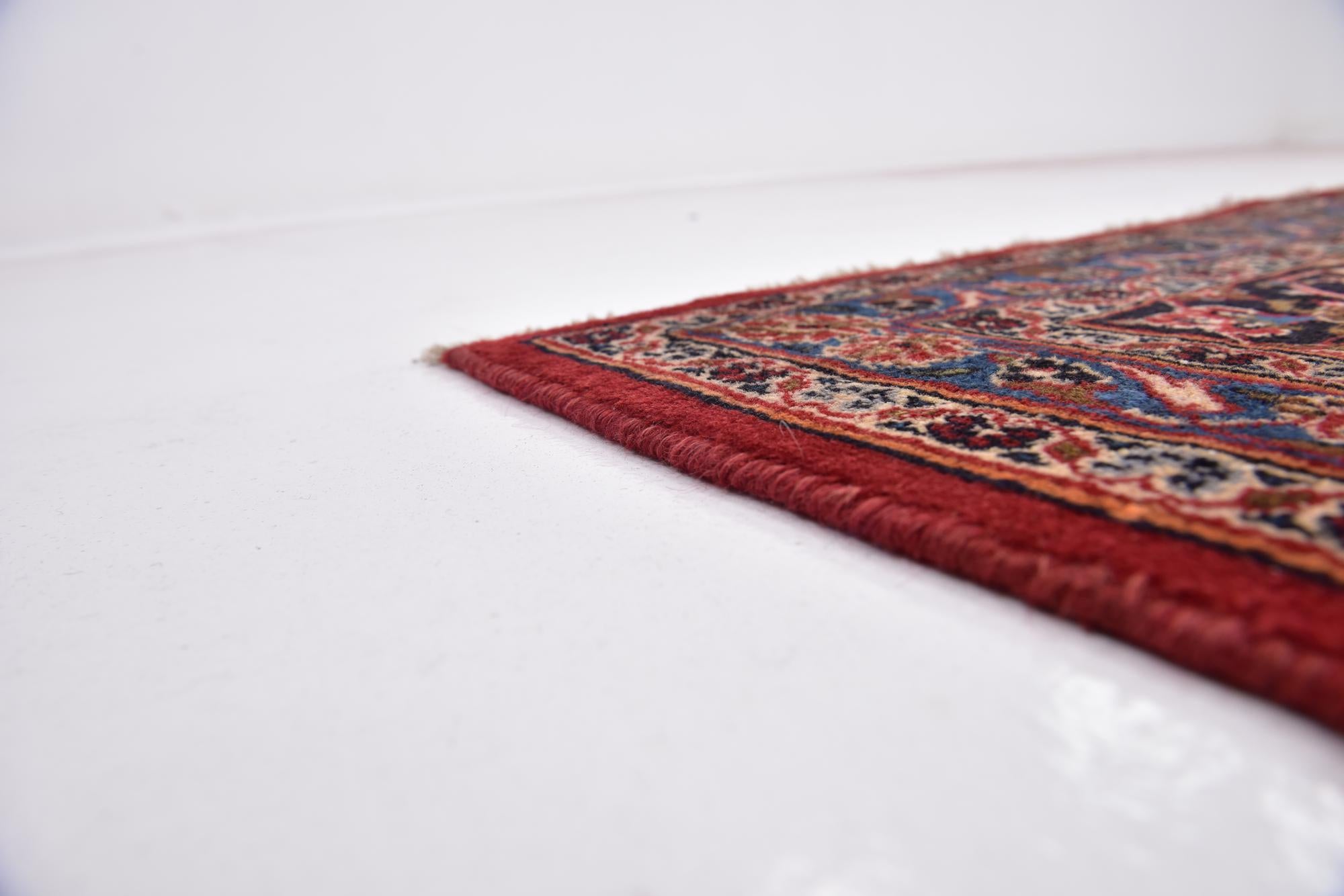 9' 7 x 12' 10 Hand Knotted Mashad Persian Wool Rug