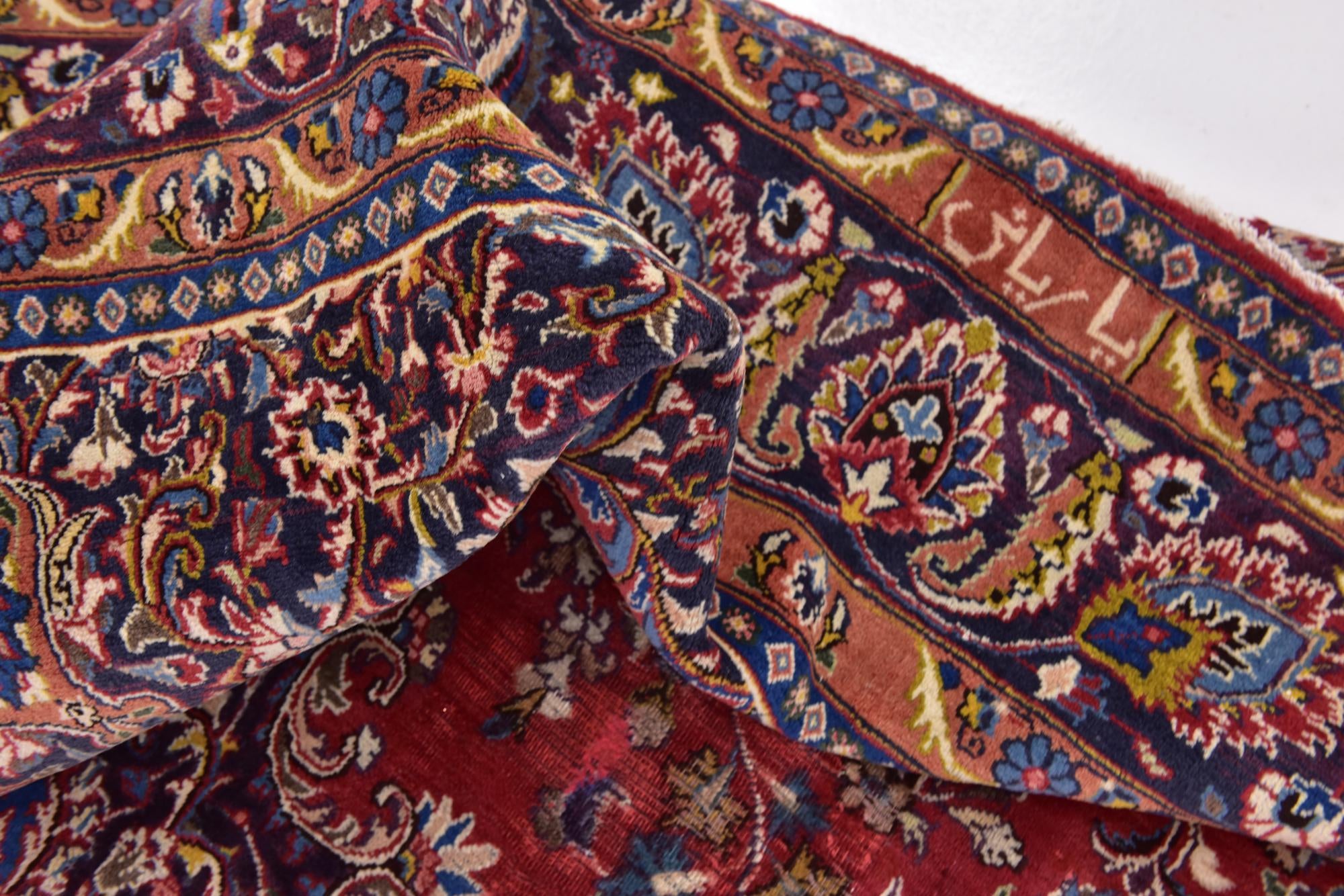 9' 6 x 13' Hand Knotted Mashad Persian Wool Rug
