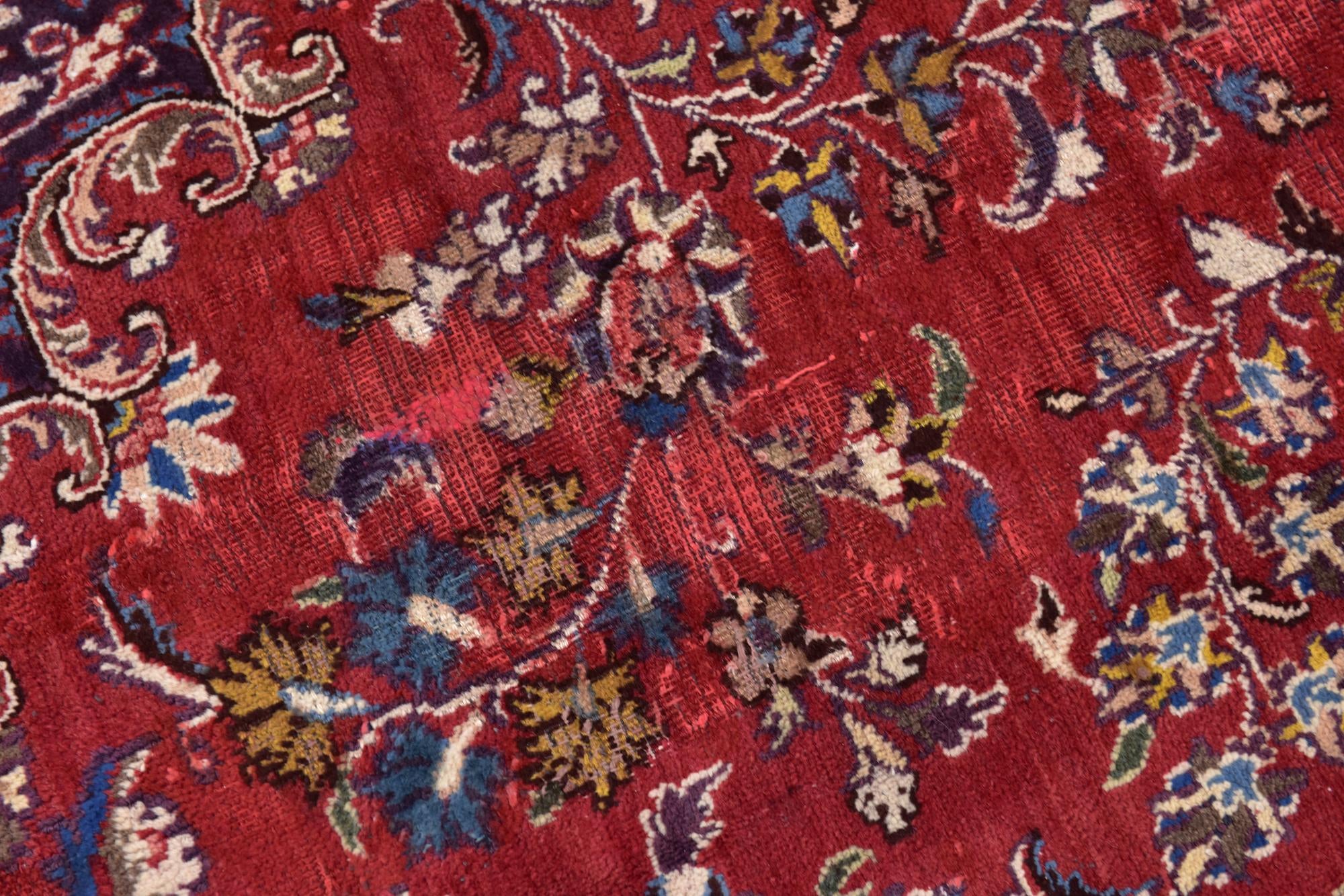 9' 6 x 13' Hand Knotted Mashad Persian Wool Rug