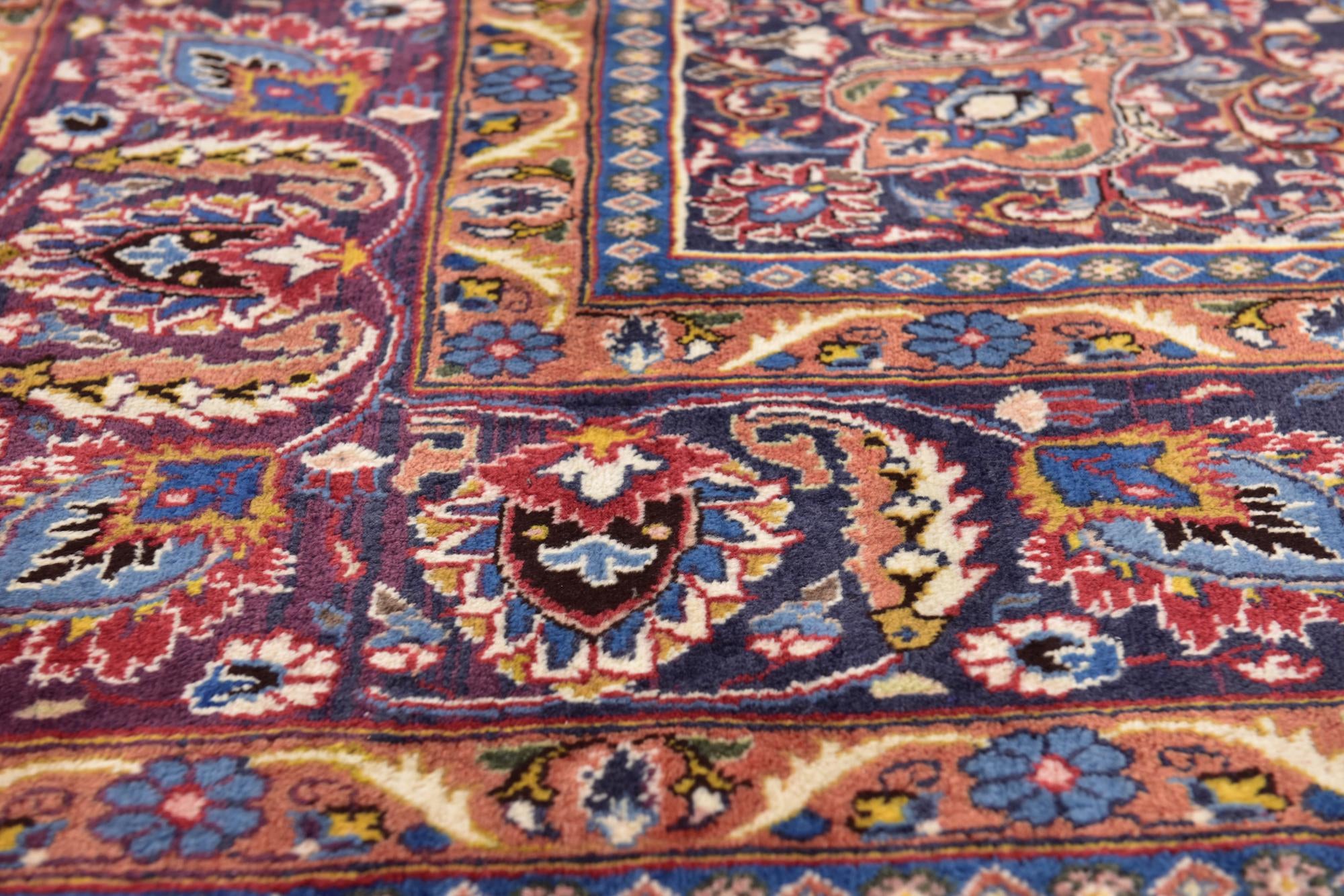 9' 6 x 13' Hand Knotted Mashad Persian Wool Rug