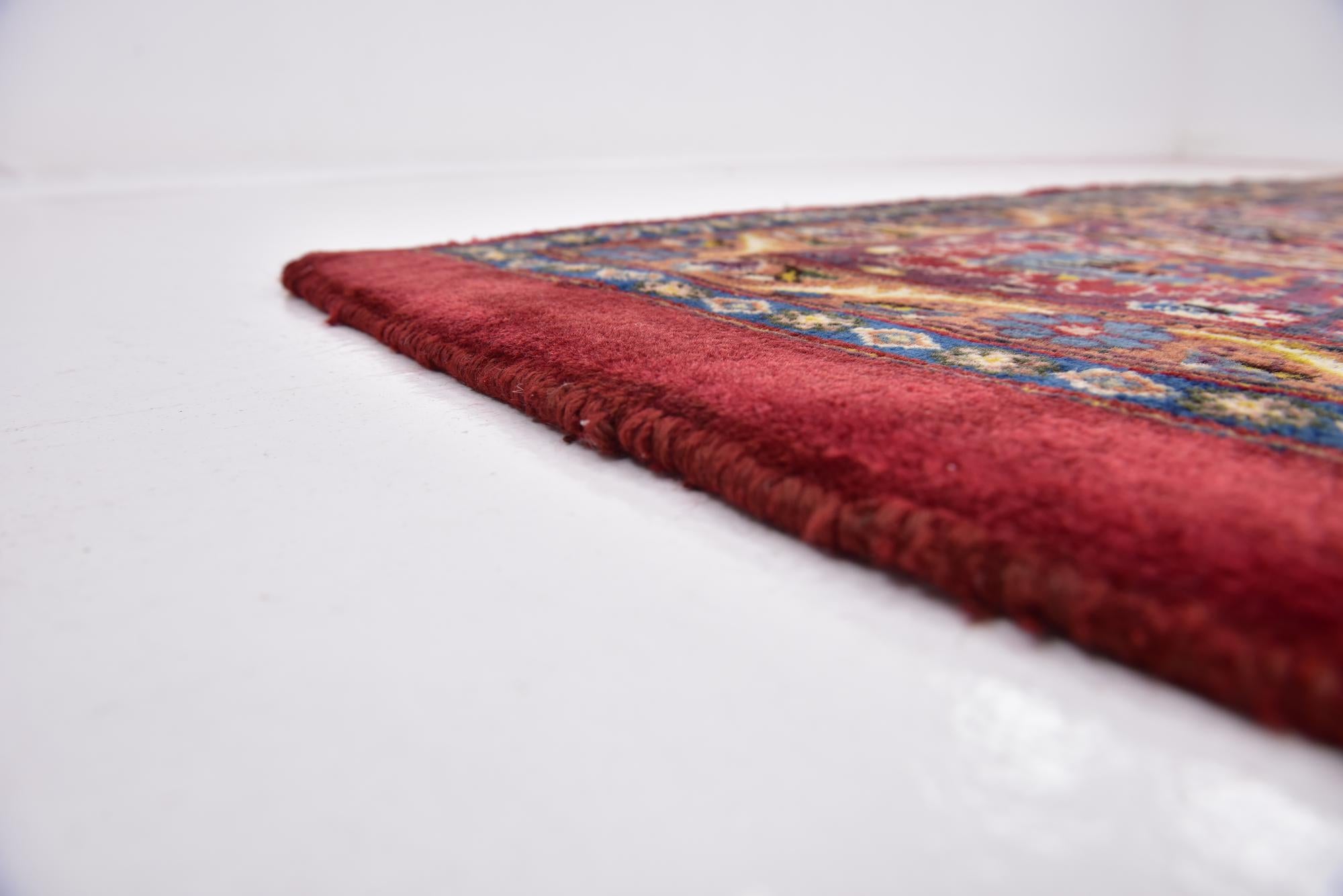 9' 6 x 13' Hand Knotted Mashad Persian Wool Rug