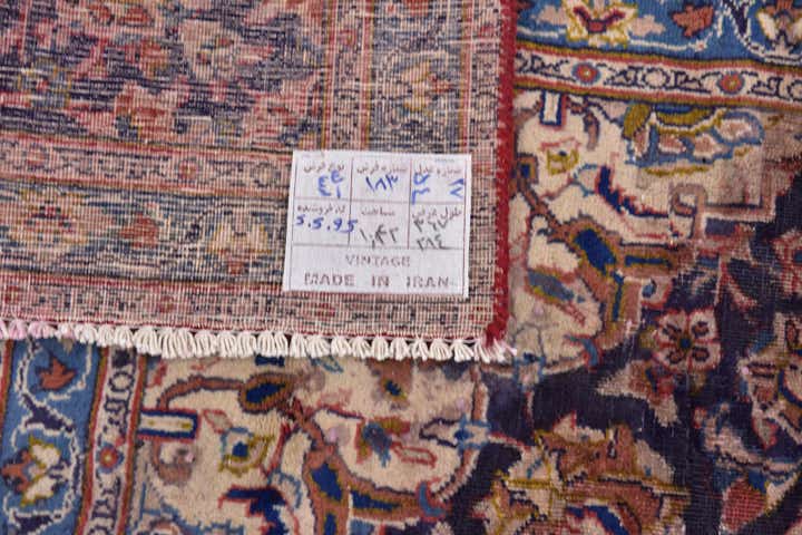 9' 3 x 12' 5 Hand Knotted Mashad Persian Wool Rug