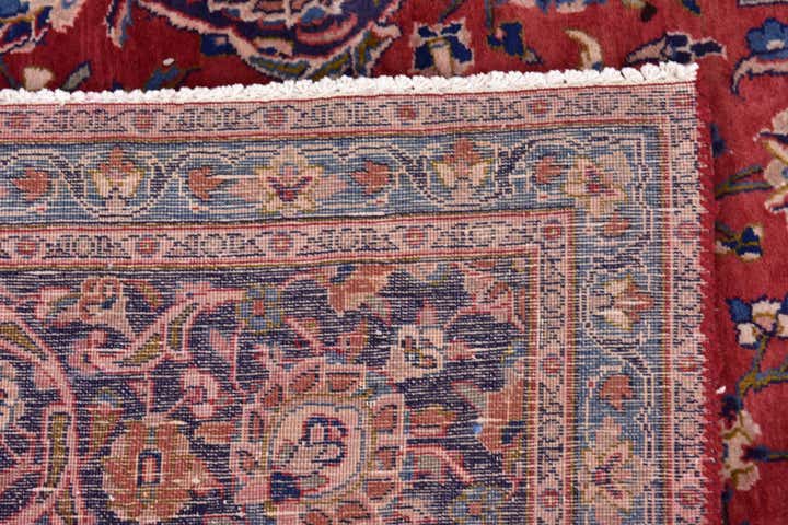 9' 3 x 12' 5 Hand Knotted Mashad Persian Wool Rug