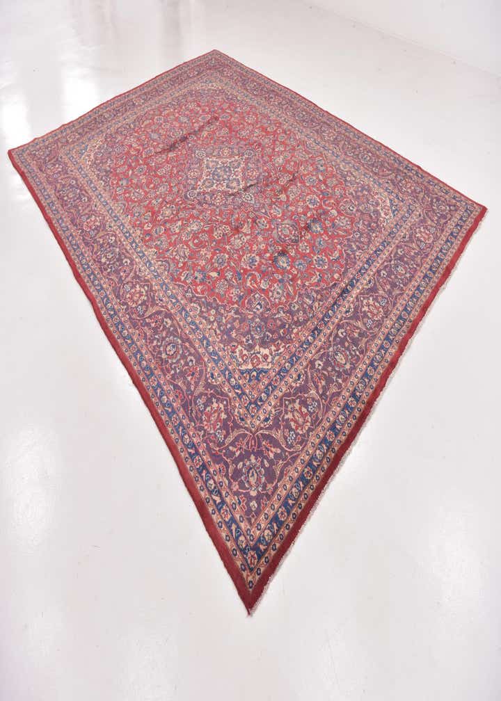 9' 8 x 13' Hand Knotted Mashad Persian Wool Rug