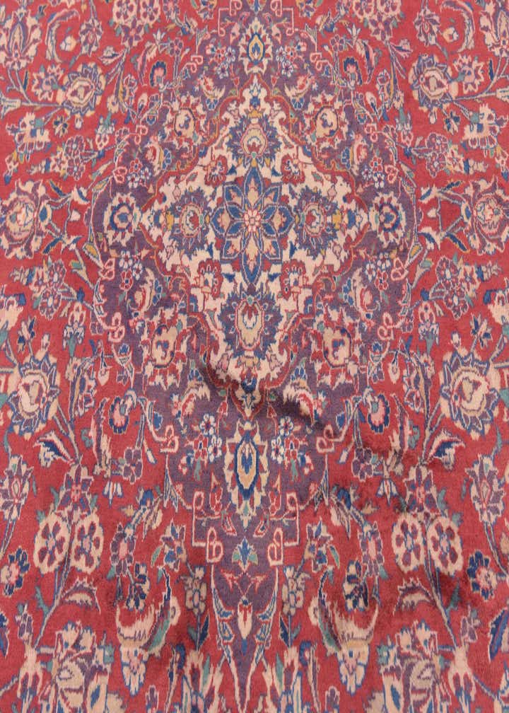 9' 8 x 13' Hand Knotted Mashad Persian Wool Rug