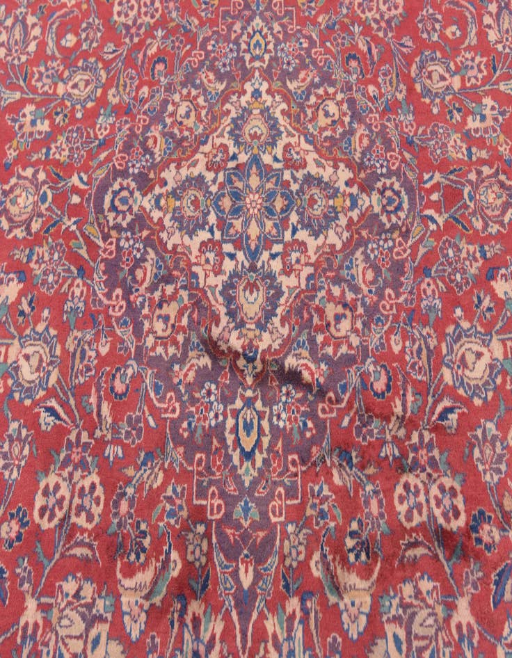 Detail image of 9' 8 x 13' Hand Knotted Mashad Persian Wool Rug