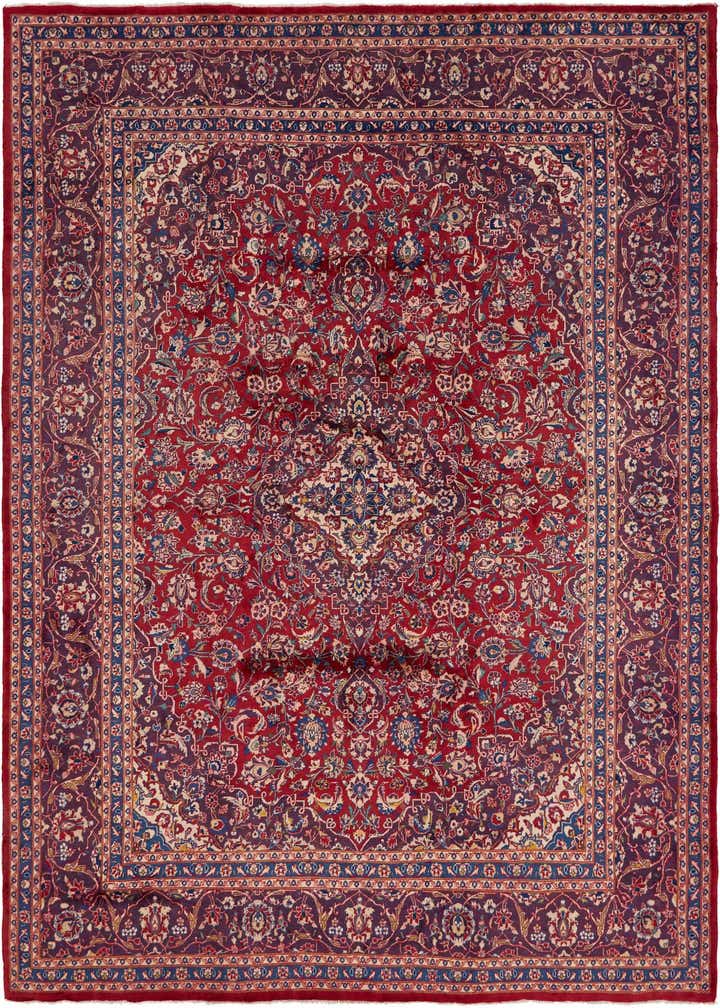 9' 8 x 13' Hand Knotted Mashad Persian Wool Rug