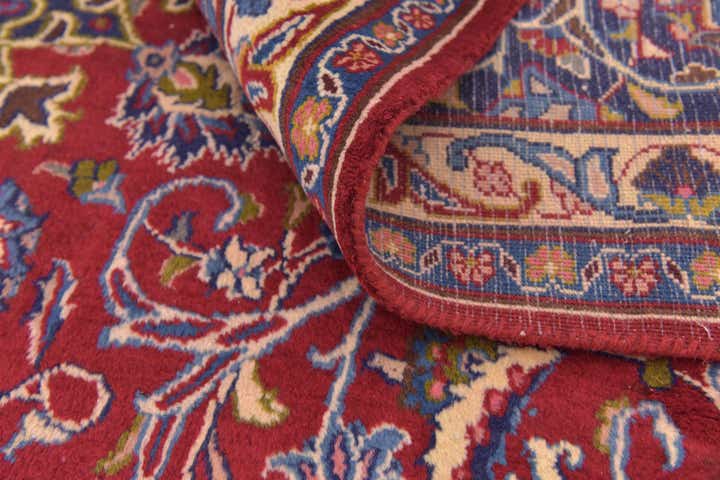 9' 7 x 12' 8 Hand Knotted Mashad Persian Wool Rug