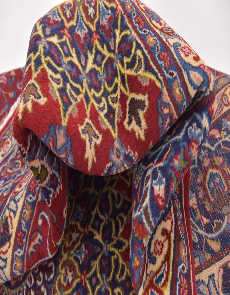 Detail image of 9' 7 x 12' 8  Hand Knotted Mashad Persian Wool Rug