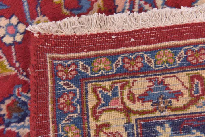 9' 7 x 12' 8 Hand Knotted Mashad Persian Wool Rug