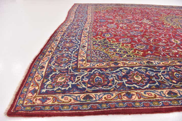 9' 7 x 12' 8 Hand Knotted Mashad Persian Wool Rug