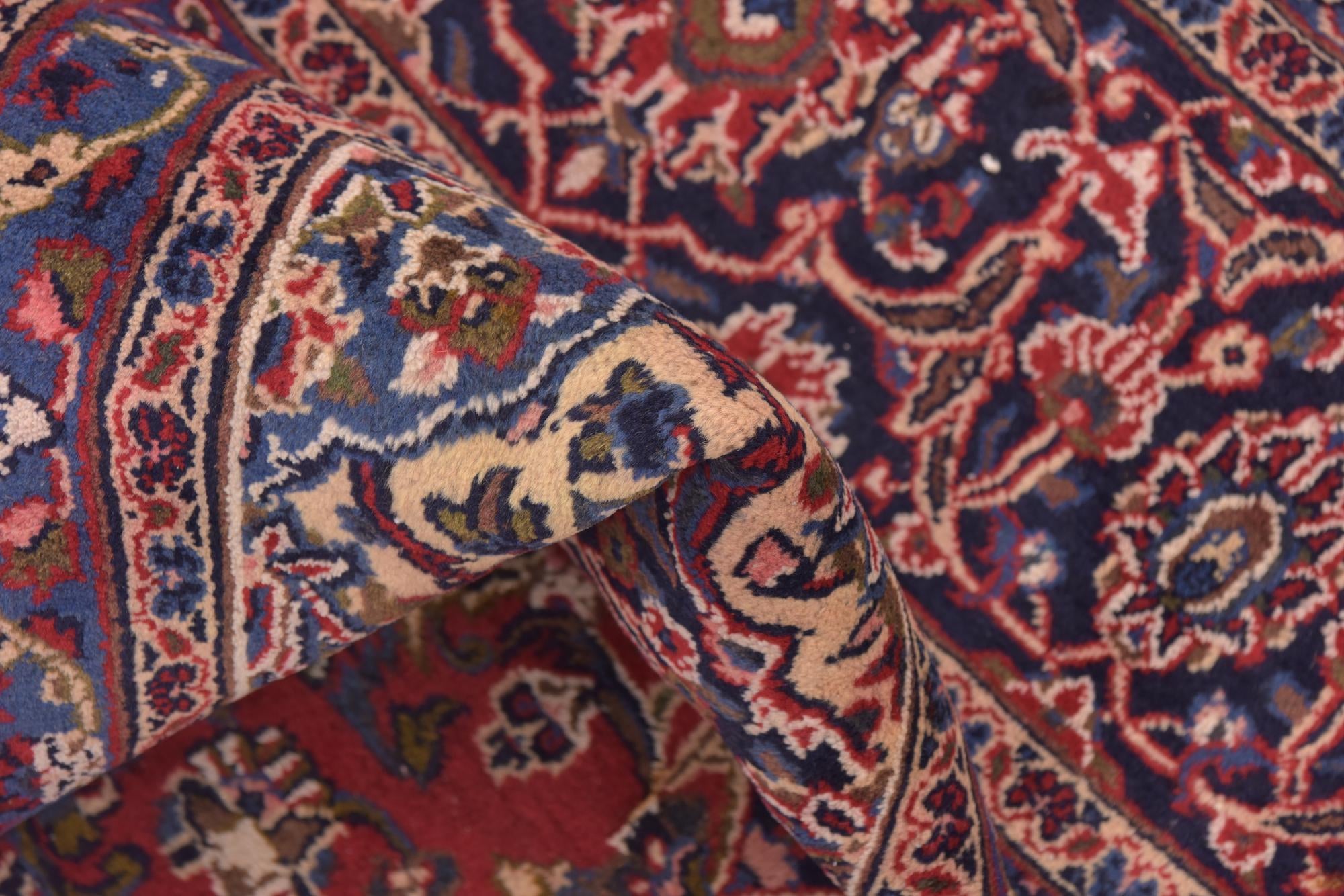 9' 6 x 12' 7 Hand Knotted Mashad Persian Wool Rug