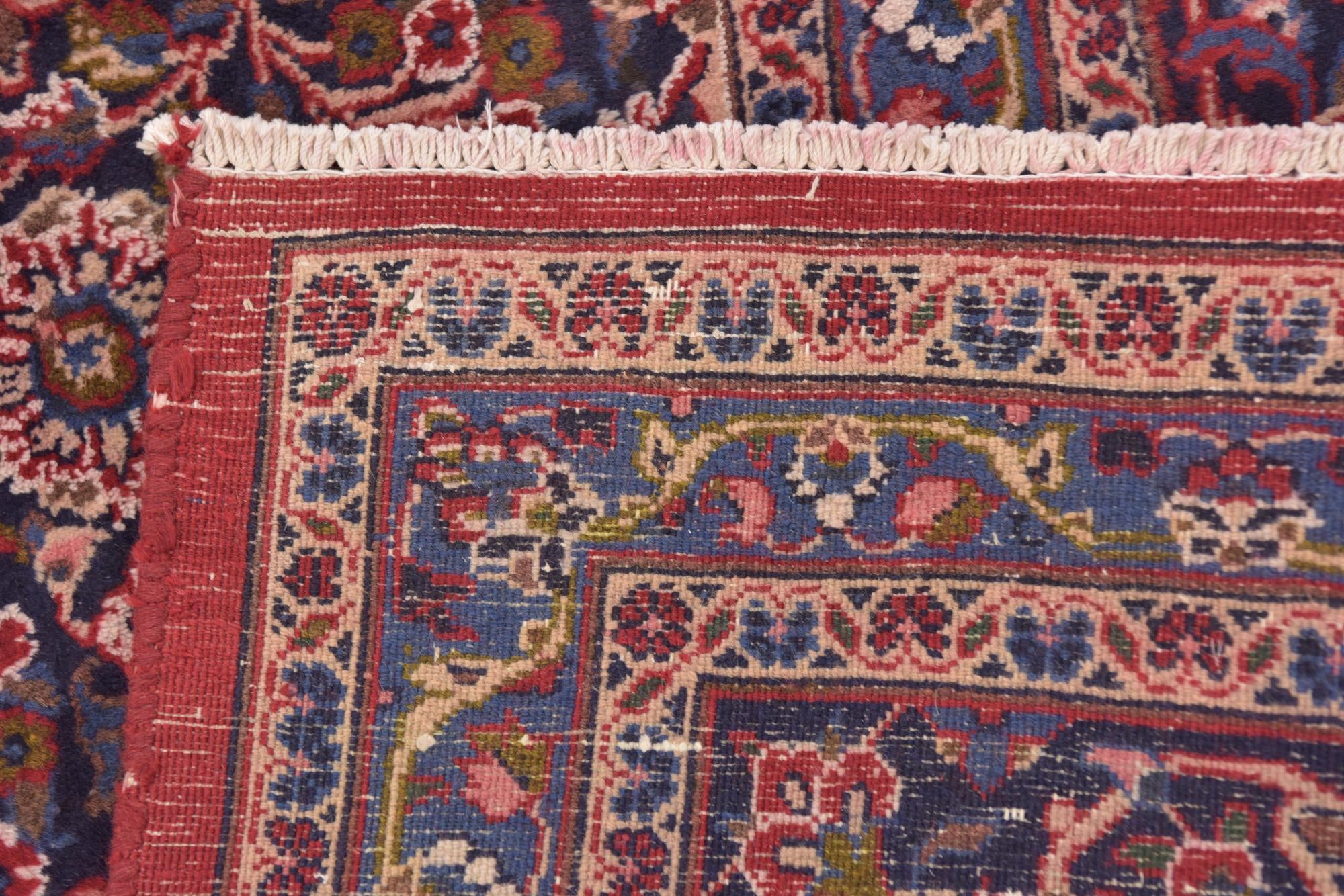 9' 6 x 12' 7 Hand Knotted Mashad Persian Wool Rug