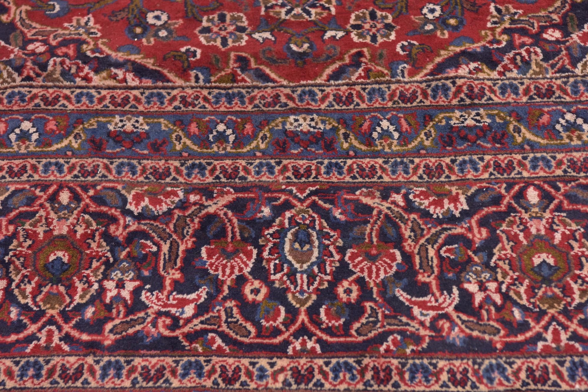 9' 6 x 12' 7 Hand Knotted Mashad Persian Wool Rug