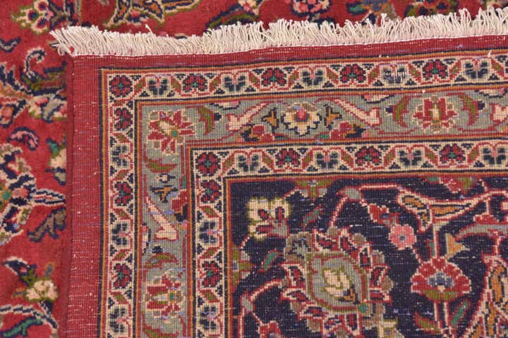 9' 9 x 12' 7 Hand Knotted Mashad Persian Wool Rug