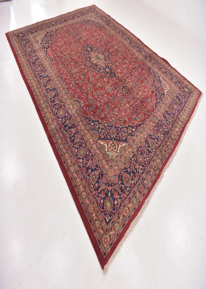 9' 9 x 12' 7 Hand Knotted Mashad Persian Wool Rug