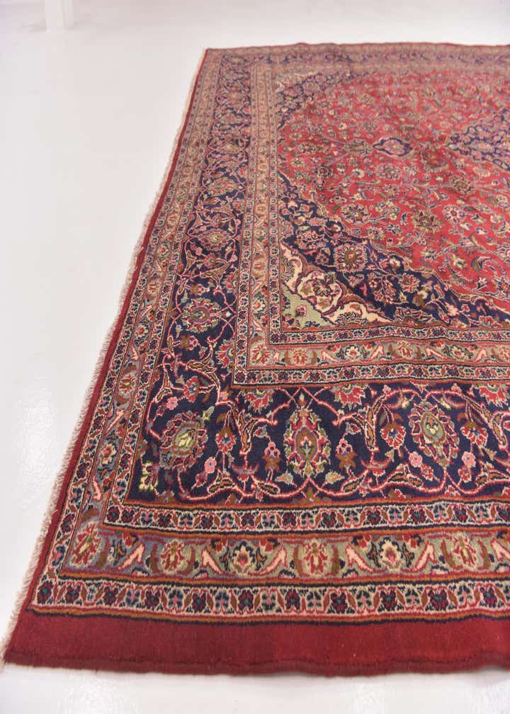 9' 9 x 12' 7 Hand Knotted Mashad Persian Wool Rug