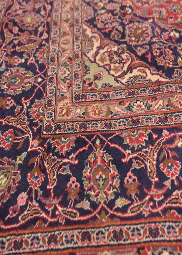 9' 9 x 12' 7 Hand Knotted Mashad Persian Wool Rug