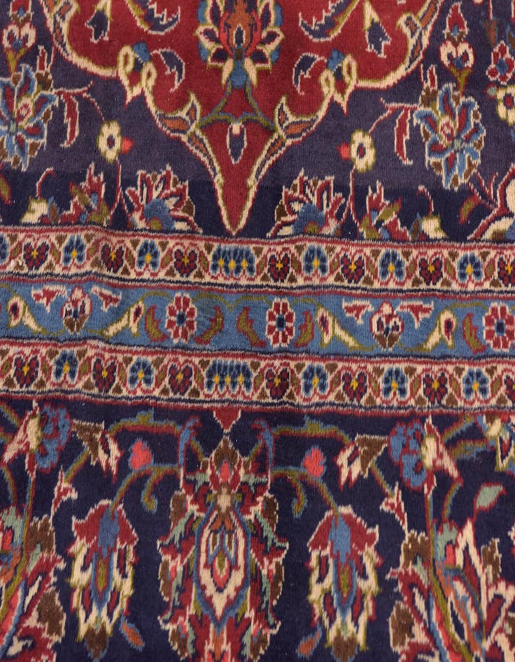 Detail image of 9' 6 x 12' 10  Hand Knotted Mashad Persian Wool Rug