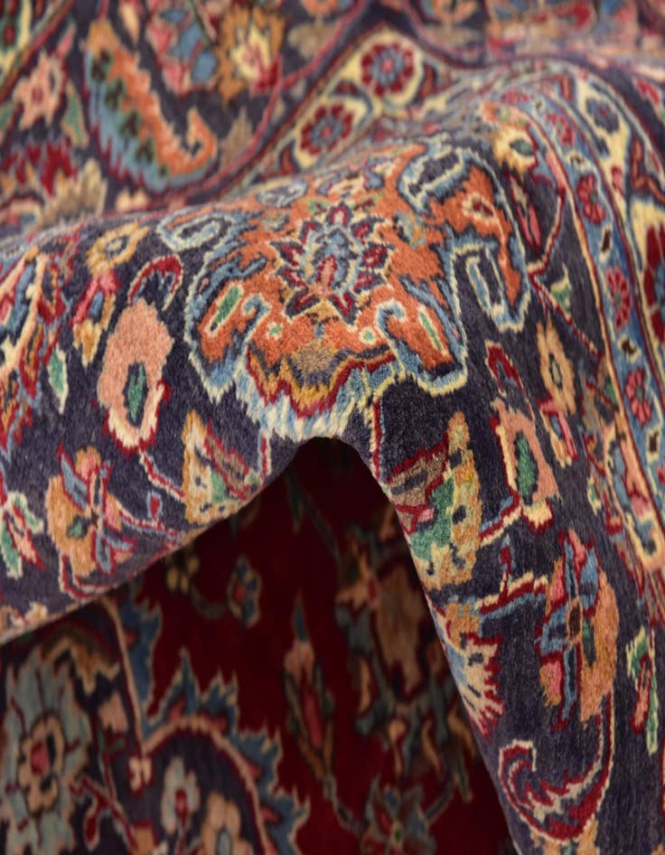 Detail image of 9' 8 x 13'  Hand Knotted Mashad Persian Wool Rug