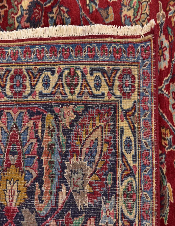 Detail image of 9' 8 x 13'  Hand Knotted Mashad Persian Wool Rug