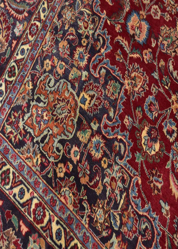 9' 8 x 13' Hand Knotted Mashad Persian Wool Rug