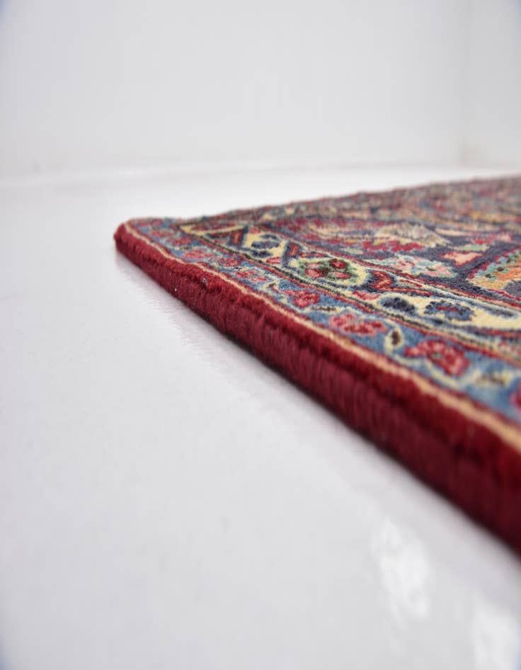 Detail image of 9' 8 x 13'  Hand Knotted Mashad Persian Wool Rug