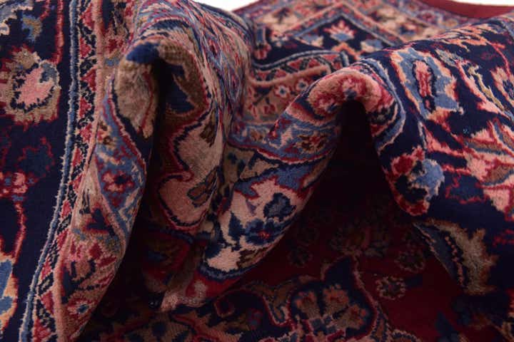 9' 7 x 12' 7 Hand Knotted Mashad Persian Wool Rug