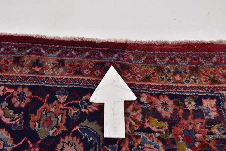 9' 7 x 12' 7 Hand Knotted Mashad Persian Wool Rug