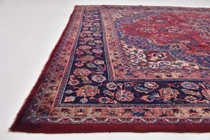 9' 7 x 12' 7 Hand Knotted Mashad Persian Wool Rug
