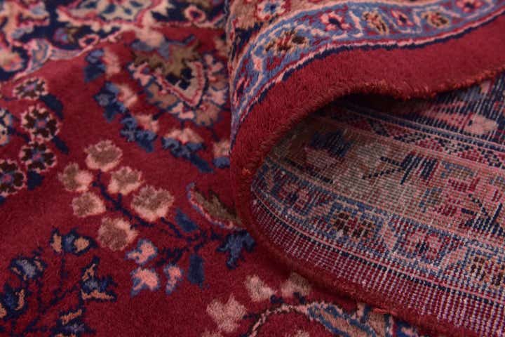 9' 7 x 12' 7 Hand Knotted Mashad Persian Wool Rug