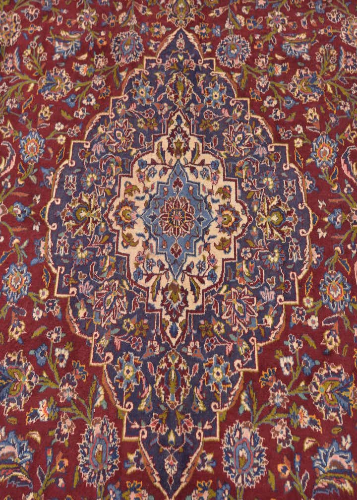 9' 8 x 12' 10 Hand Knotted Mashad Persian Wool Rug