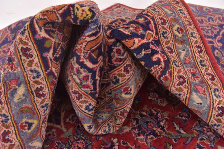 9' 7 x 13' 4 Hand Knotted Mashad Persian Wool Rug