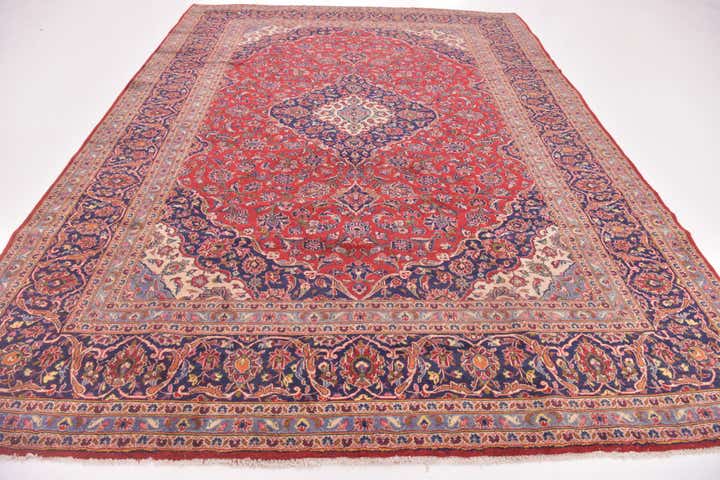9' 7 x 13' 4 Hand Knotted Mashad Persian Wool Rug