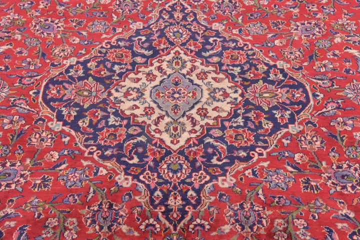 9' 7 x 13' 4 Hand Knotted Mashad Persian Wool Rug