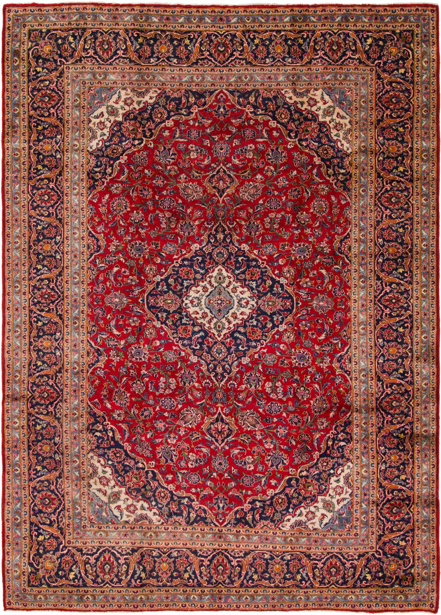9' 7 x 13' 4 Hand Knotted Mashad Persian Wool Rug