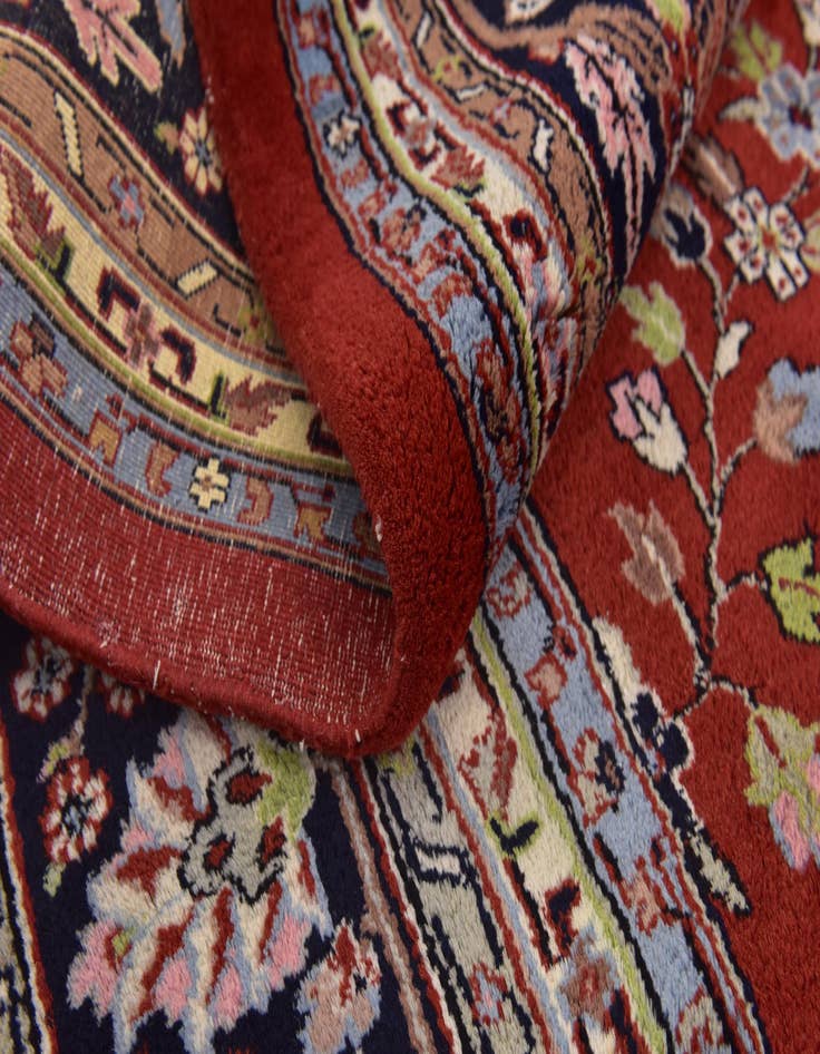 Detail image of 9' 6 x 13'  Hand Knotted Mashad Wool Rug