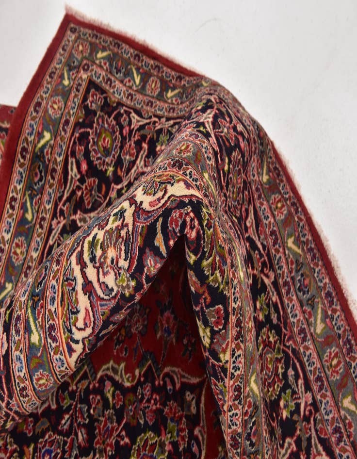 Detail image of 9' 9 x 12' 9  Hand Knotted Mashad Persian Wool Rug