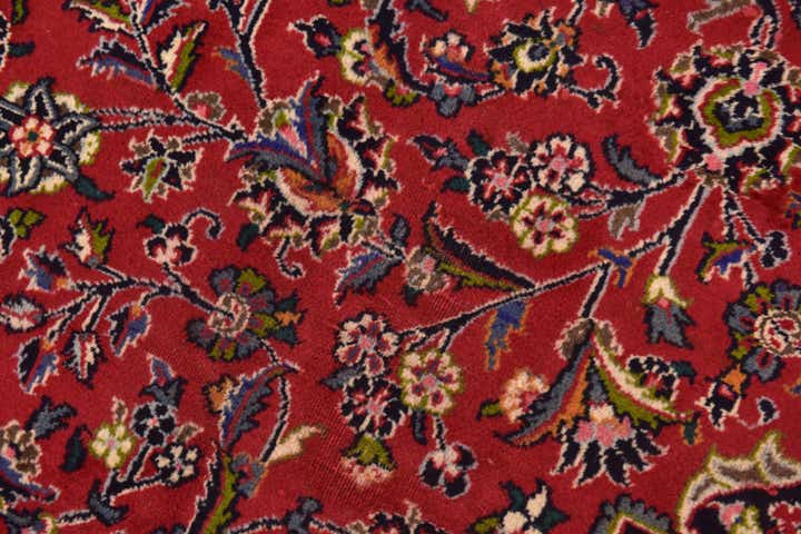 9' 9 x 12' 9 Hand Knotted Mashad Persian Wool Rug
