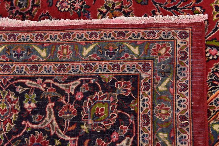 9' 9 x 12' 9 Hand Knotted Mashad Persian Wool Rug