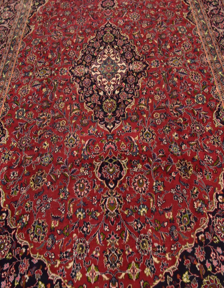 Detail image of 9' 9 x 12' 9  Hand Knotted Mashad Persian Wool Rug
