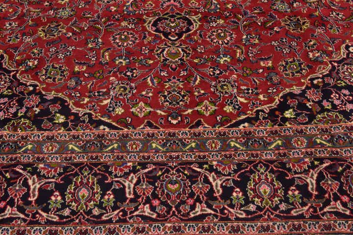 9' 9 x 12' 9 Hand Knotted Mashad Persian Wool Rug
