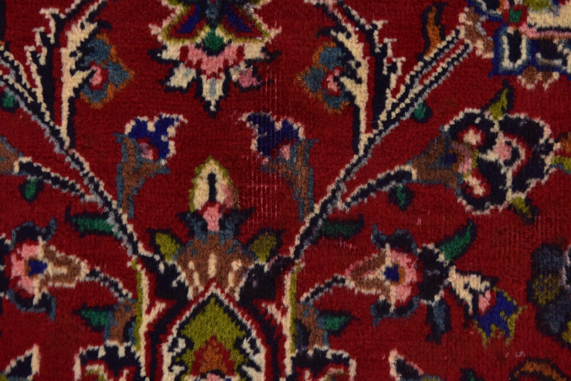 9' 8 x 12' 6 Hand Knotted Mashad Persian Wool Rug