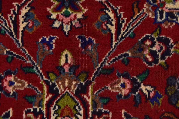 9' 8 x 12' 6 Hand Knotted Mashad Persian Wool Rug