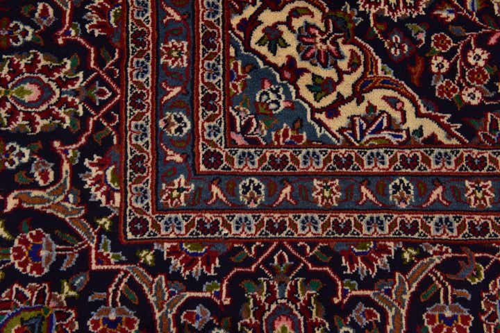 9' 8 x 12' 6 Hand Knotted Mashad Persian Wool Rug