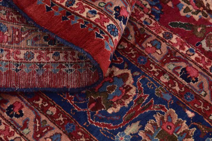9' 9 x 12' 5 Hand Knotted Mashad Persian Wool Rug
