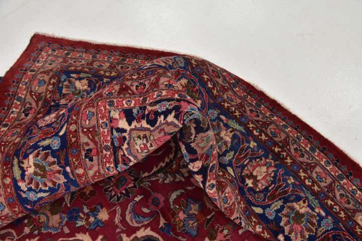 9' 9 x 12' 5 Hand Knotted Mashad Persian Wool Rug