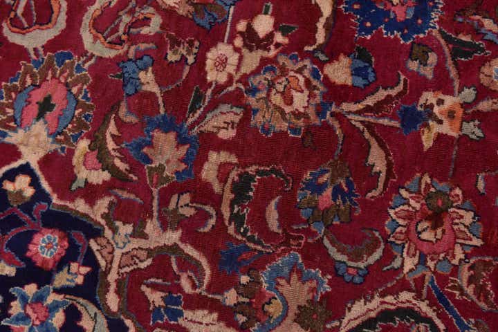9' 9 x 12' 5 Hand Knotted Mashad Persian Wool Rug