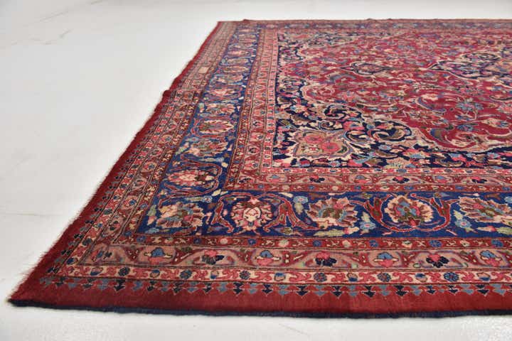 9' 9 x 12' 5 Hand Knotted Mashad Persian Wool Rug